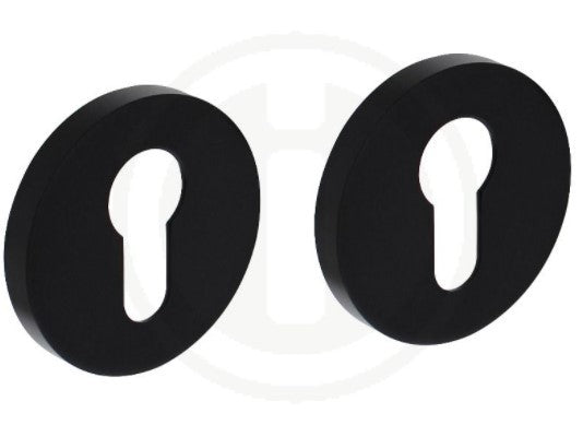 Cilinderrozet - rond - zwart