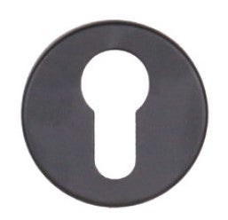 Cilinderrozet - zwart rvs