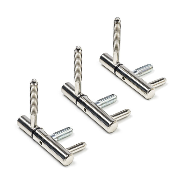 Drie stalen paumelles