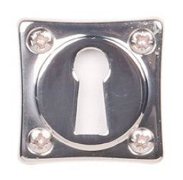 Sleutelrozet - vierkant - nikkel glans