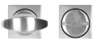 Toiletgarnituur op vierkant minirozet - rvs