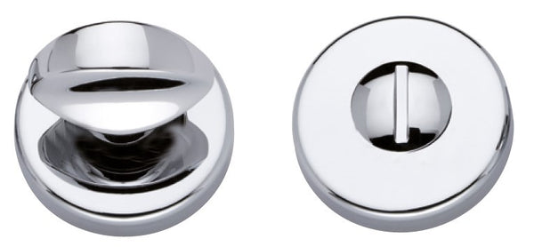 Toiletgarnituur op rond rozet - nikkel glans