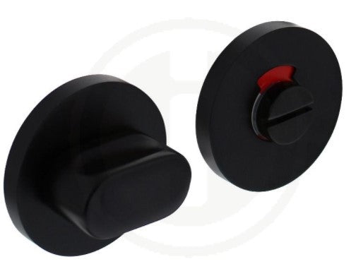 Toiletgarnituur op rond rozet - zwart