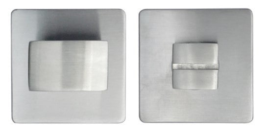 Toiletgarnituur op vierkant rozet - rvs