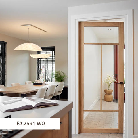 Binnendeuren met grijs rook glas