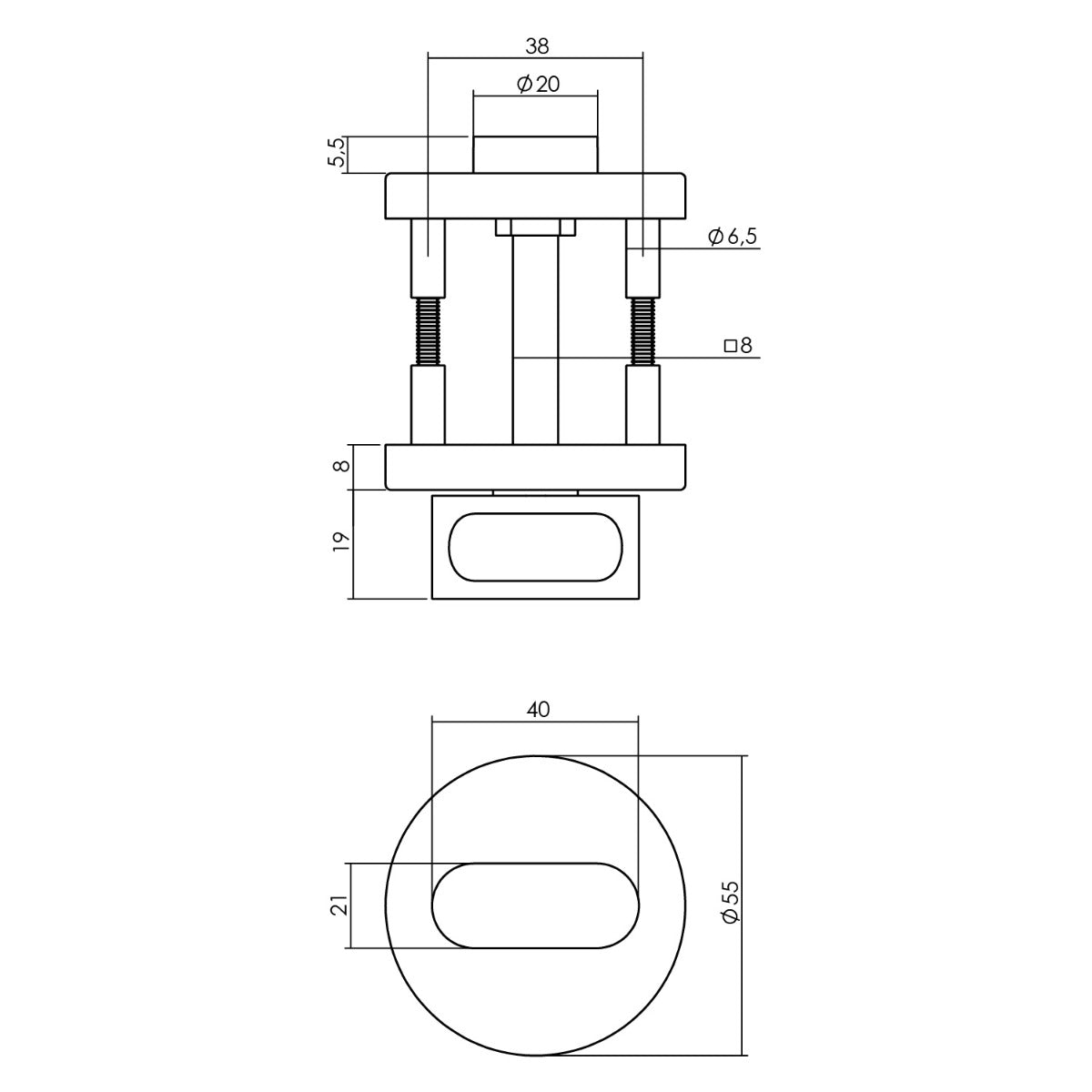 Intersteel toiletgarnituur - zwart
