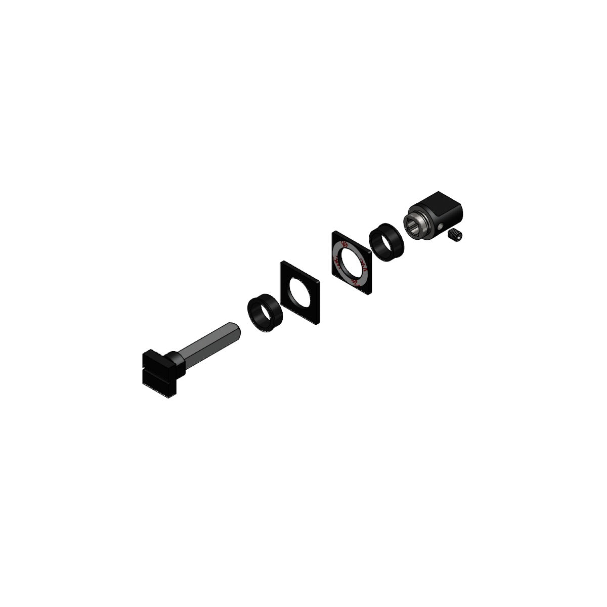 Intersteel toiletgarnituur minirozet - zwart