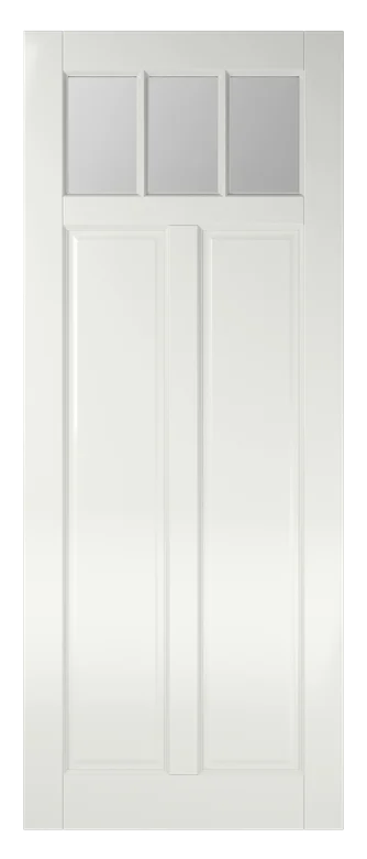 Albo DC 1213 witte binnendeur met mat glas - massieve deur, facet profiel