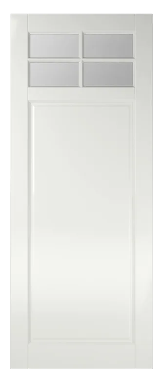 Albo DC 1324 witte binnendeur met mat facet glas - massieve deur, facet profiel