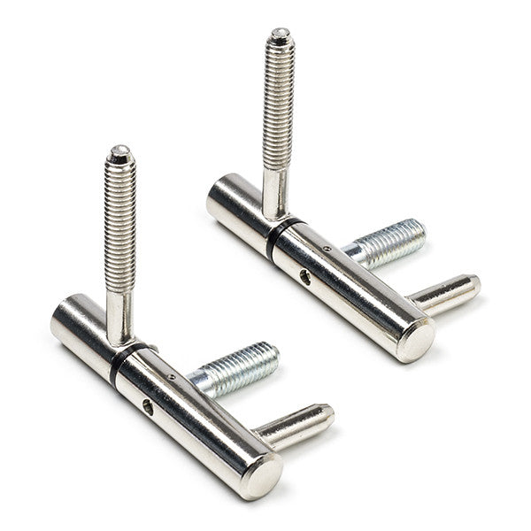 Twee stalen paumelles