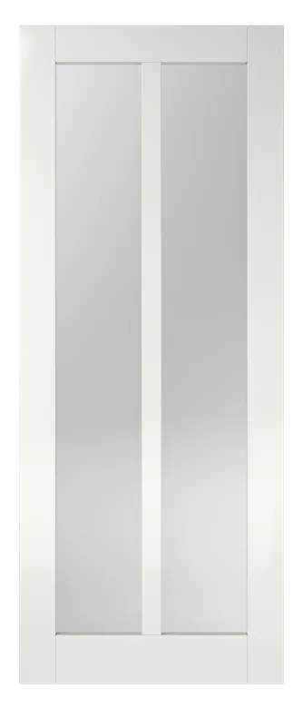 Albo FA 2602 witte binnendeur met glas - massieve deur, haaks profiel