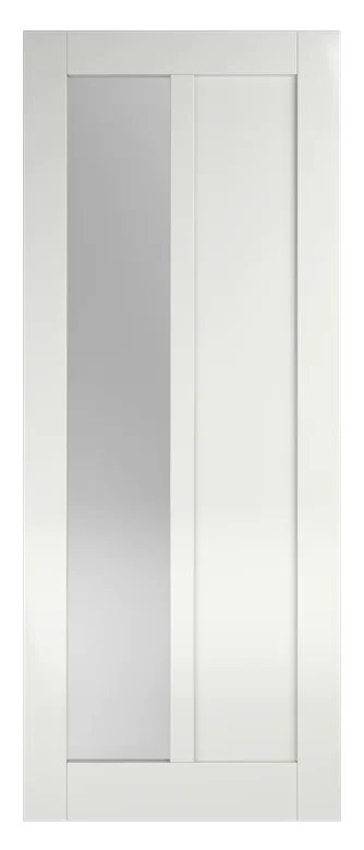 Albo FI 2601 witte binnendeur met glas - massieve deur, vlak paneel