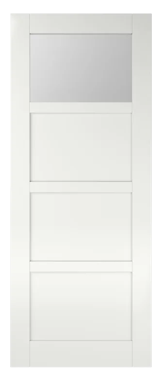 Albo FI 3001 witte binnendeur met mat glas - massieve deur, vlak paneel