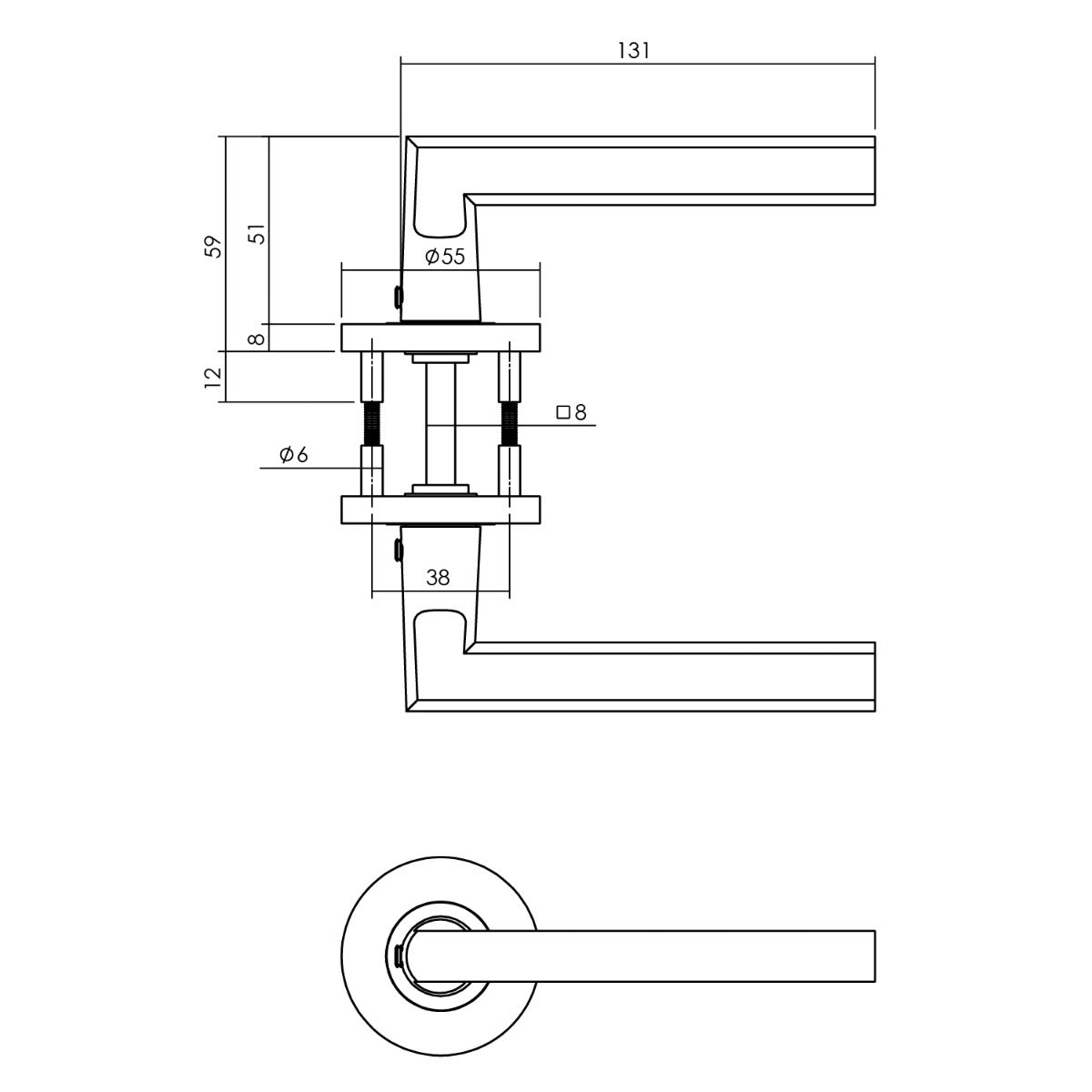 Intersteel hoek 90° - zwart