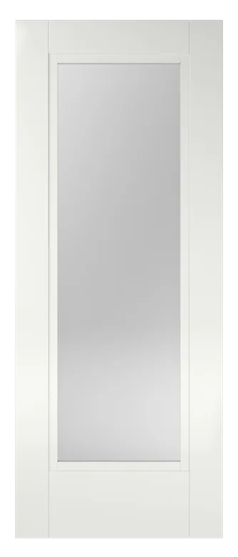 Albo IA 1601 witte binnendeur met mat glas - massieve deur, inloopdeur stijl