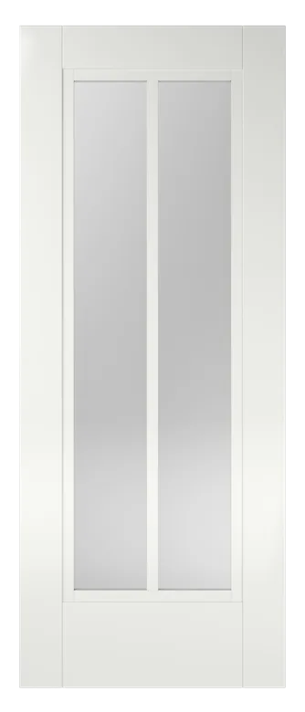 Albo IA 1702 witte binnendeur met mat glas - massieve deur, inloopdeur stijl