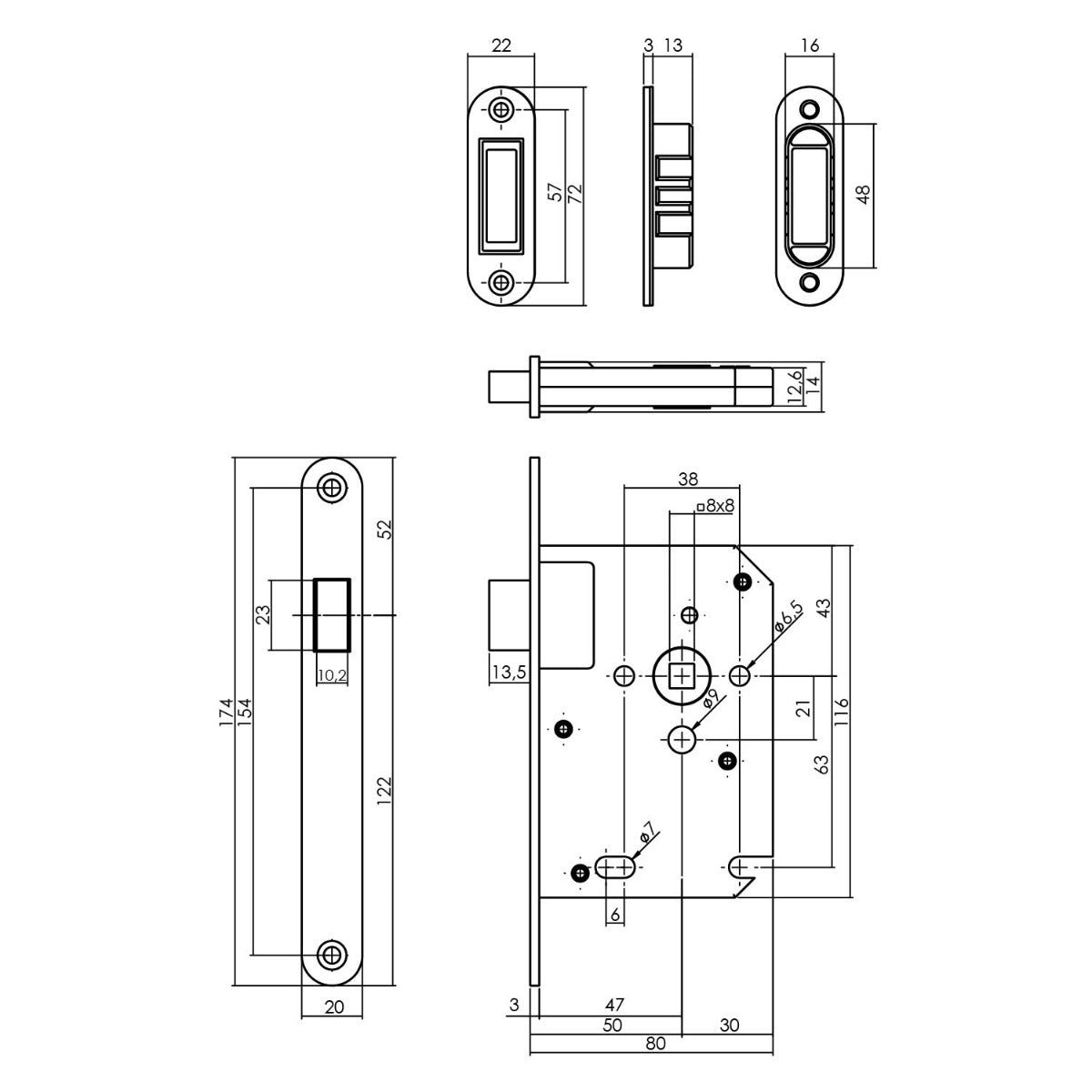 Magneet loopslot Intersteel - rvs