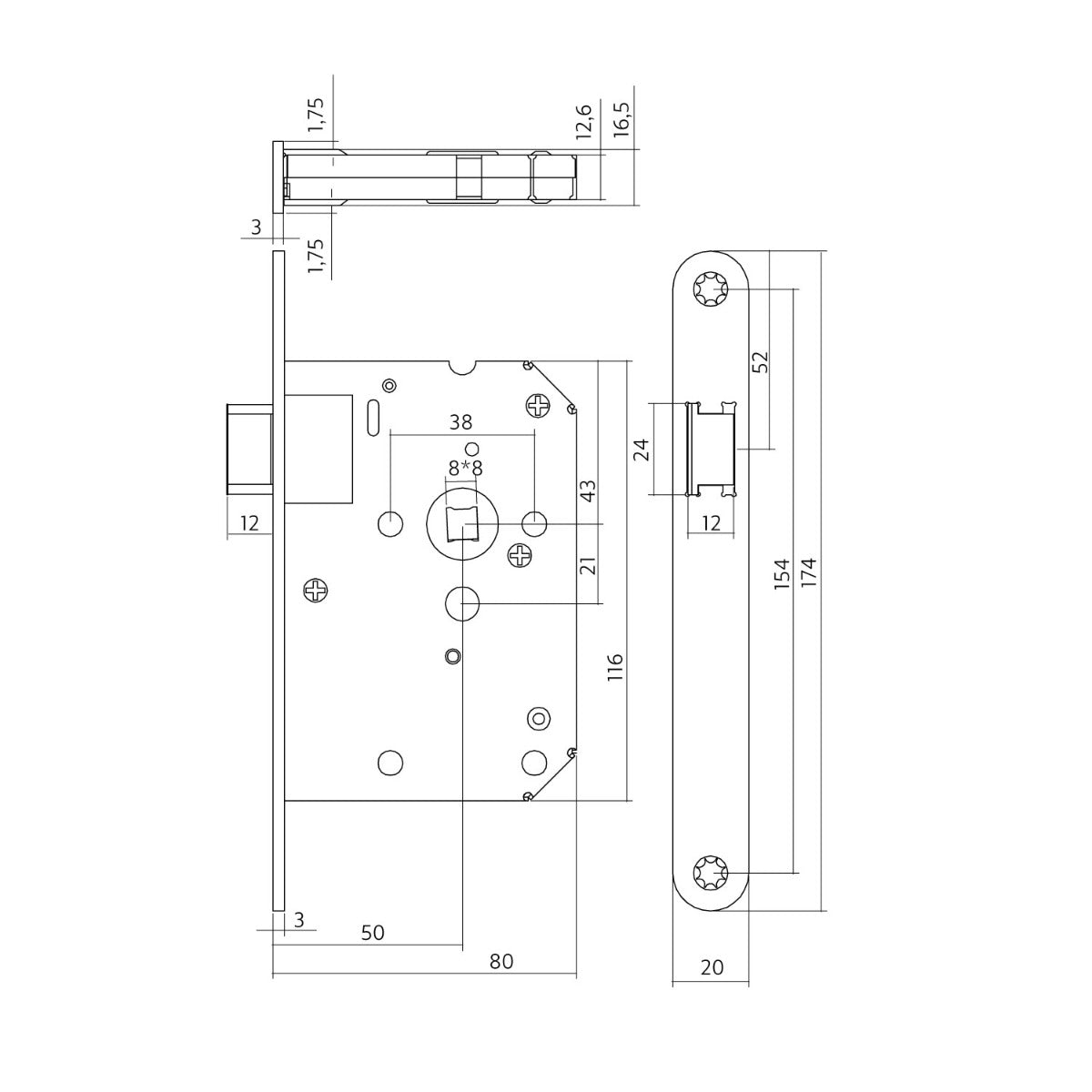 Loopslot Intersteel - rvs