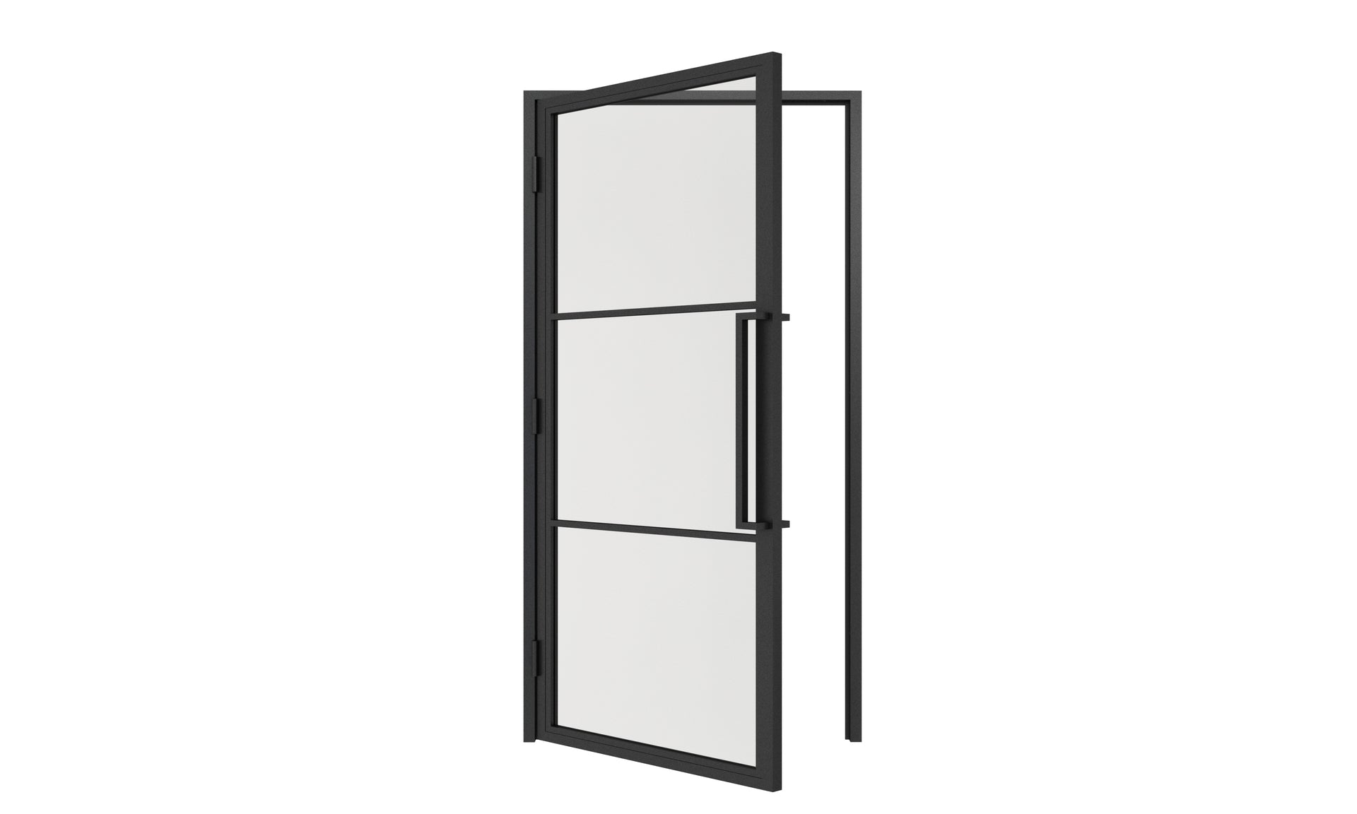Stalen deur met blank glas