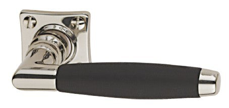 Deurklink - Ton op vierkant rozet - nikkel glans