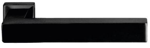 Deurklink - Kubus - op minirozet - zwart