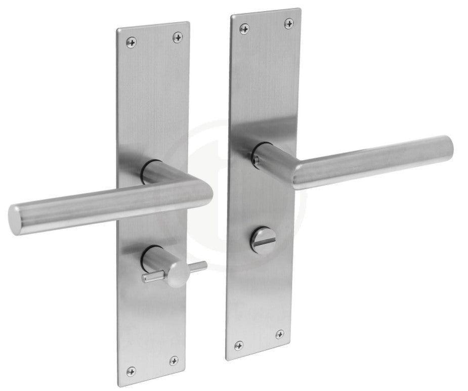 Deurkruk op schild - Jura - badkamer/wc - rvs