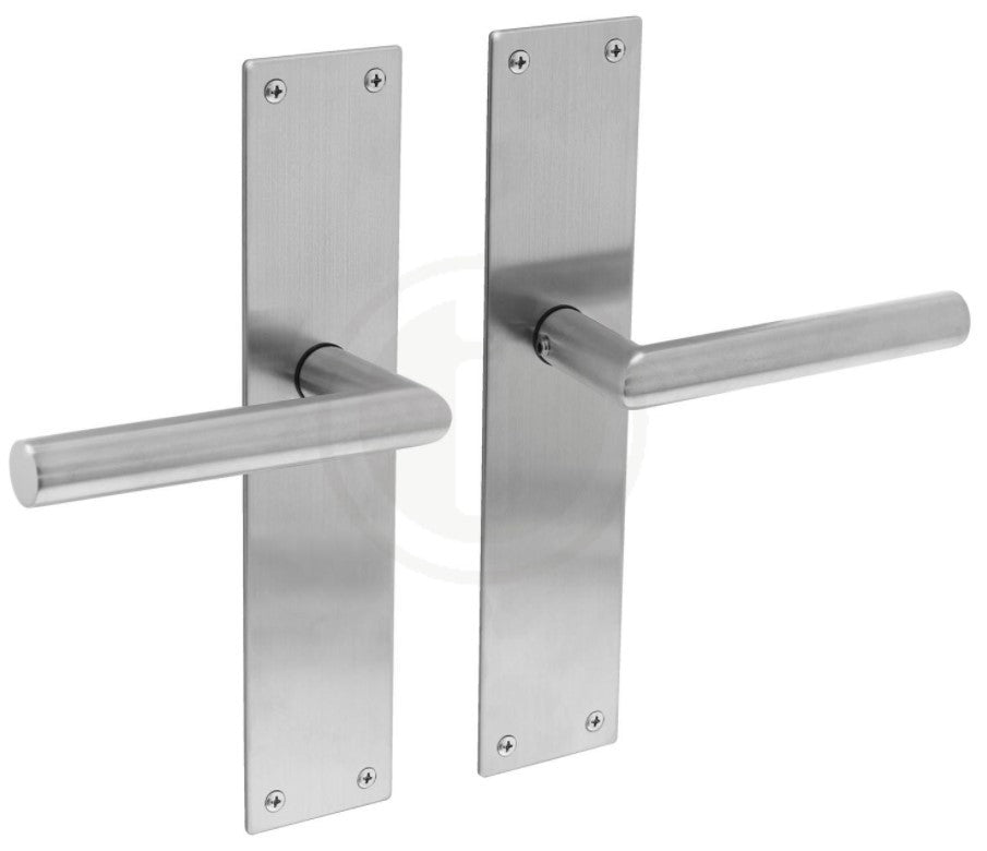 Deurkruk op schild - Jura - rvs