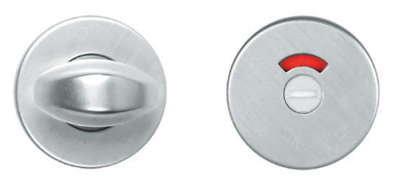 Toiletgarnituur op rond rozet - aluminium