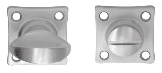 Toiletgarnituur op vierkant rozet - chroom mat