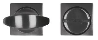 Toiletgarnituur - zwart vierkant op minirozet